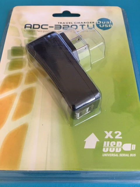 ADC-320TU, FSP Dual Two USB Universal Serial Bus Wall Split Charger
