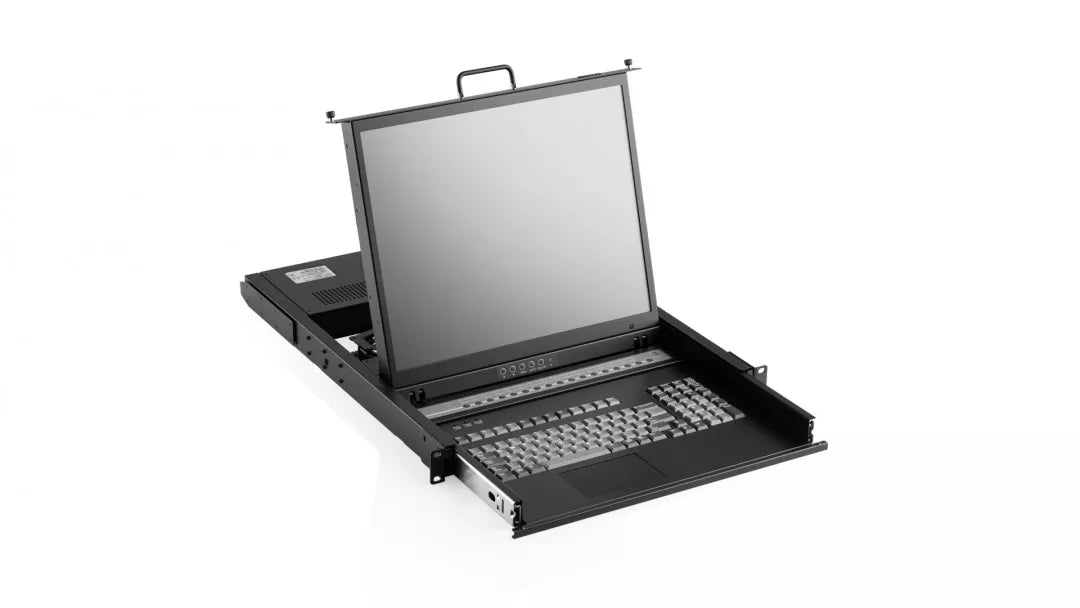 SMK990-17, ACME Portable SMK 990 1U Rackmount LCD, Keyboard, Touchpad & 16-Port KVM, 17" LCD VGA Single Display @1280x1024