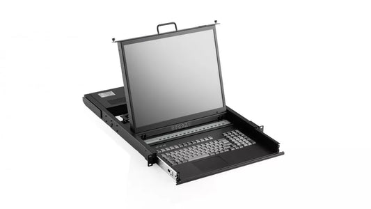 SMK990-19, ACME Portable SMK 990 1U Rackmount Keyboard, Touchpad, & 16-Port KVM & 19" LCD VGA Single Display @1280x1024