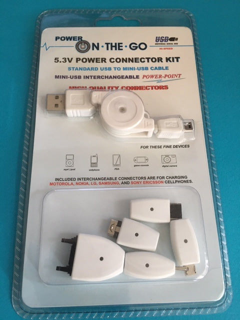 FSP USB to Mini-USB/ Micro USB Retractable Cable With Additional Cell Phone Connectors