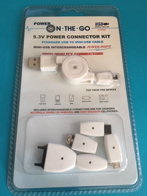 FSP USB to Mini-USB/ Micro USB Retractable Cable With Additional Cell Phone Connectors