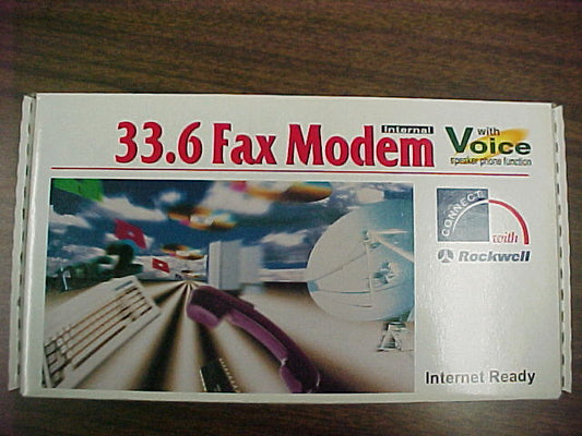 Internal 33.6 ISA Voice Fax Modem, Rockwell chipset, Hayes compatible