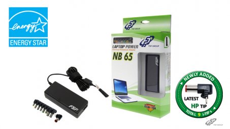 Original NB65, NB 65 CEC, P/N:PNA0650303, FSP065-AAB-R, FSP 65W 19V AC / DC Universal Notebook Power Adapter, Retail Package