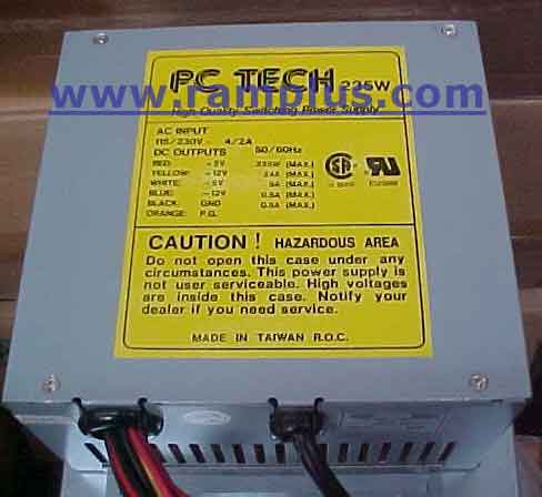 PC TECH 235W AT Computer Power Supply for PC Computers with P8 & P9 Connectors