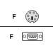 PS2 TO SERIAL CONVERTOR, 9-PIN SERIAL FEMALE TO 6-PIN MINI DIN PS2 FEMALE CONNECTOR ADAPTER