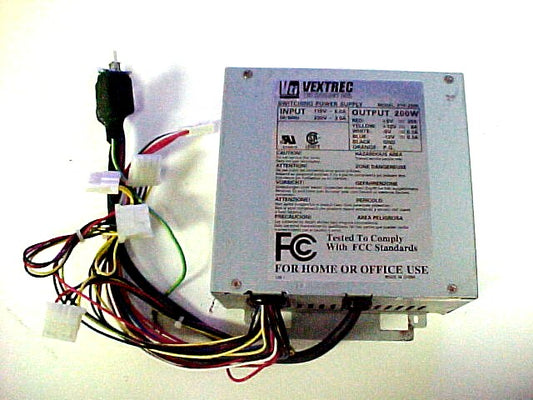 PTP-2005, VEXTREC TECHNOLOGY 200W SWITCHING Power Supply for PC Computers with P8 & P9 Connectors