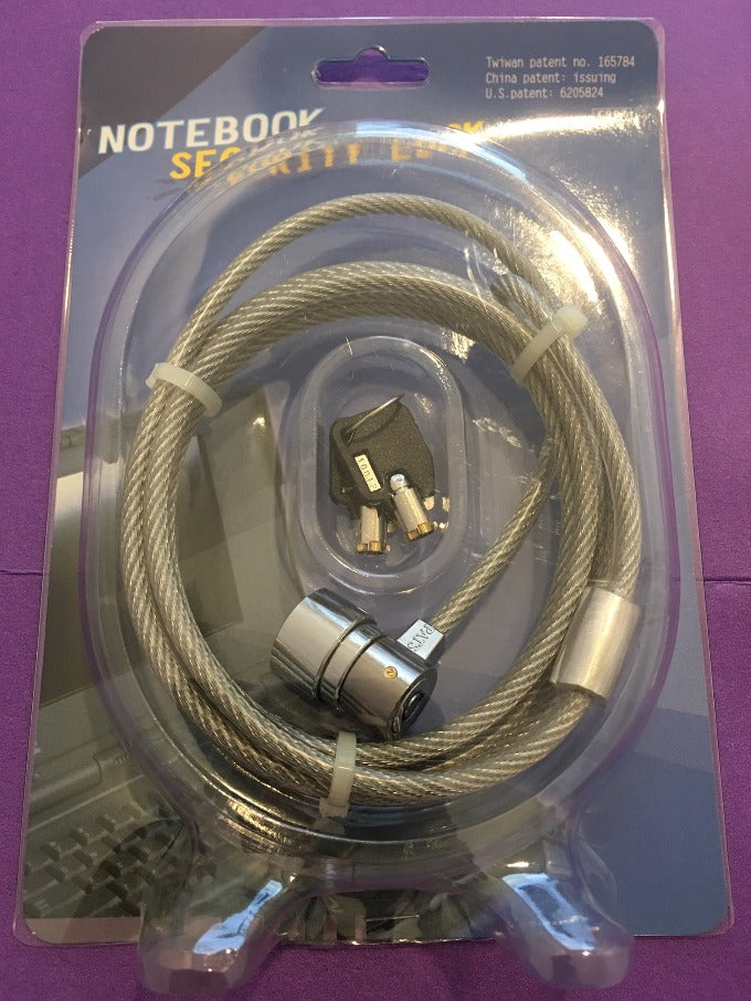 LOCK-C907, UNIVERSAL * SECURITY CABLE LOCK FOR NOTEBOOK / LAPTOP COMPU ...
